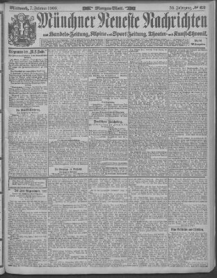 Münchner neueste Nachrichten Mittwoch 7. Februar 1906