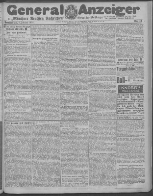 Münchner neueste Nachrichten Donnerstag 8. Februar 1906