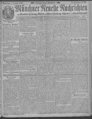 Münchner neueste Nachrichten Sonntag 11. Februar 1906