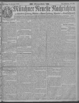 Münchner neueste Nachrichten Freitag 16. Februar 1906