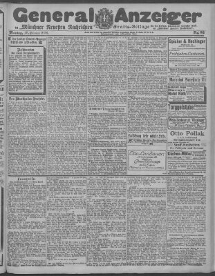 Münchner neueste Nachrichten Montag 19. Februar 1906