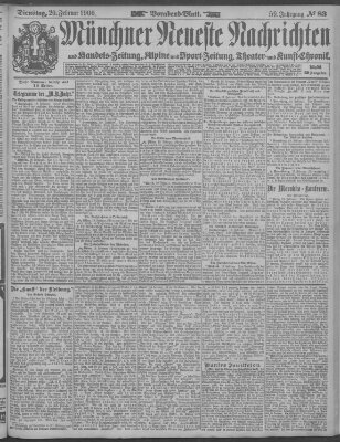 Münchner neueste Nachrichten Dienstag 20. Februar 1906