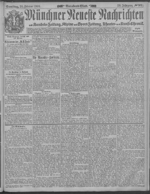 Münchner neueste Nachrichten Samstag 24. Februar 1906