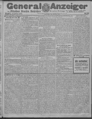 Münchner neueste Nachrichten Dienstag 27. Februar 1906