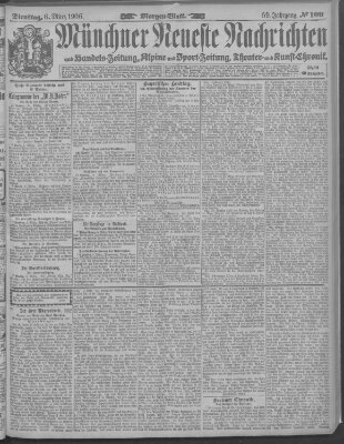 Münchner neueste Nachrichten Dienstag 6. März 1906