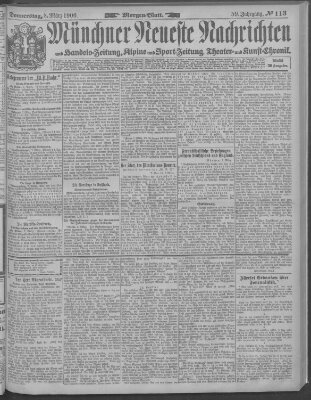 Münchner neueste Nachrichten Donnerstag 8. März 1906