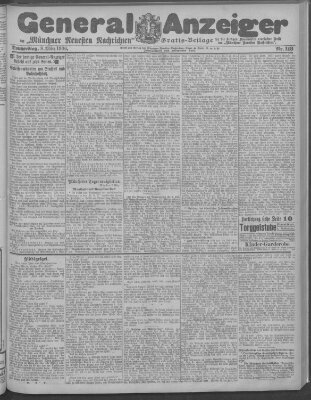 Münchner neueste Nachrichten Donnerstag 8. März 1906