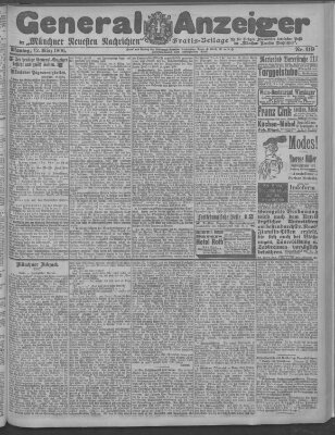 Münchner neueste Nachrichten Montag 12. März 1906