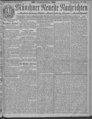 Münchner neueste Nachrichten Dienstag 20. März 1906