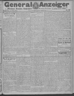 Münchner neueste Nachrichten Donnerstag 22. März 1906