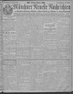 Münchner neueste Nachrichten Freitag 23. März 1906