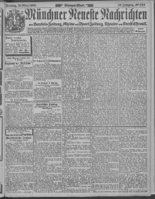 Münchner neueste Nachrichten Freitag 30. März 1906