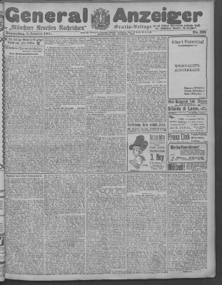 Münchner neueste Nachrichten Donnerstag 8. November 1906