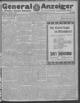 Münchner neueste Nachrichten Freitag 9. November 1906