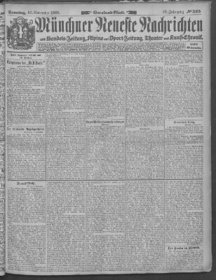 Münchner neueste Nachrichten Samstag 10. November 1906