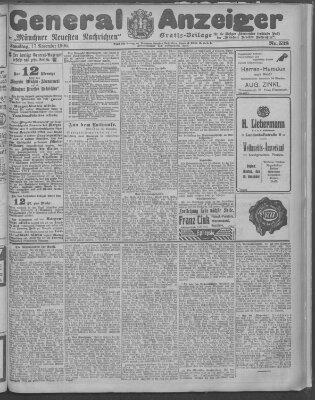 Münchner neueste Nachrichten Samstag 17. November 1906