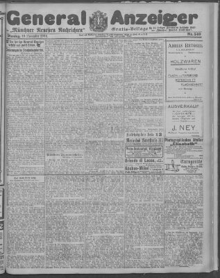 Münchner neueste Nachrichten Montag 19. November 1906