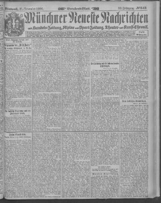 Münchner neueste Nachrichten Mittwoch 21. November 1906