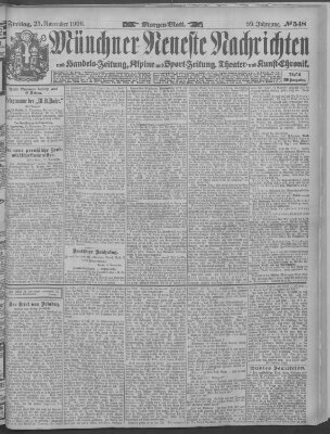 Münchner neueste Nachrichten Freitag 23. November 1906