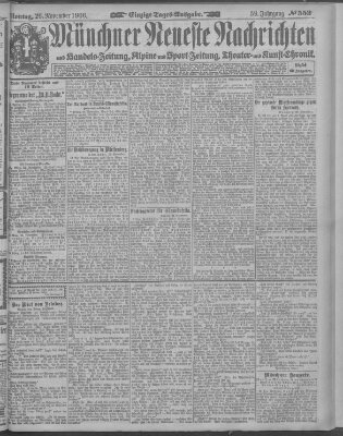 Münchner neueste Nachrichten Montag 26. November 1906