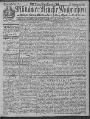 Münchner neueste Nachrichten Sonntag 3. Juni 1906