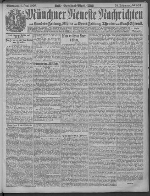 Münchner neueste Nachrichten Mittwoch 6. Juni 1906