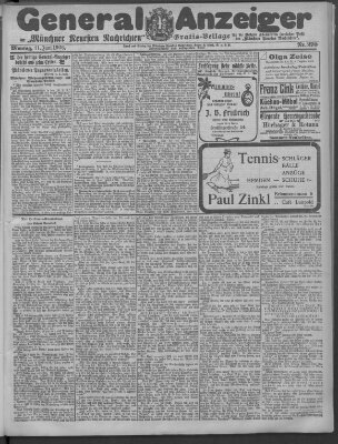 Münchner neueste Nachrichten Montag 11. Juni 1906