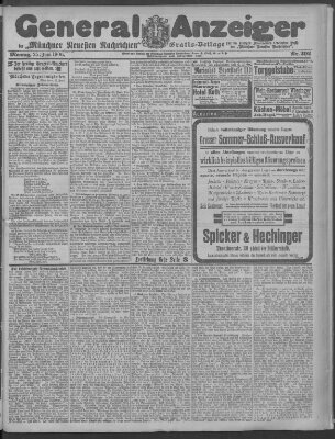 Münchner neueste Nachrichten Montag 25. Juni 1906