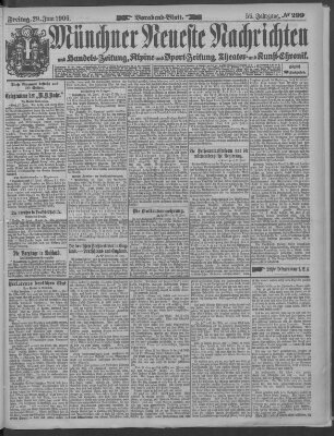 Münchner neueste Nachrichten Freitag 29. Juni 1906