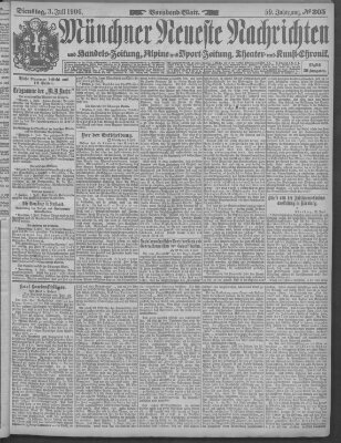 Münchner neueste Nachrichten Dienstag 3. Juli 1906