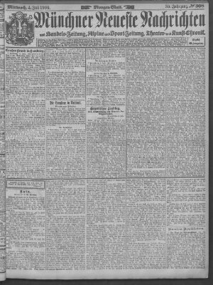 Münchner neueste Nachrichten Mittwoch 4. Juli 1906