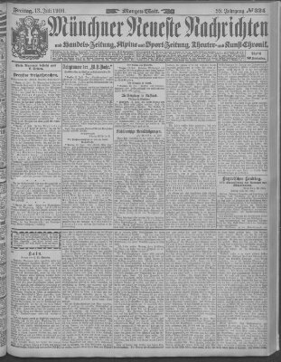 Münchner neueste Nachrichten Freitag 13. Juli 1906