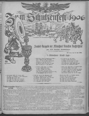 Münchner neueste Nachrichten Samstag 14. Juli 1906