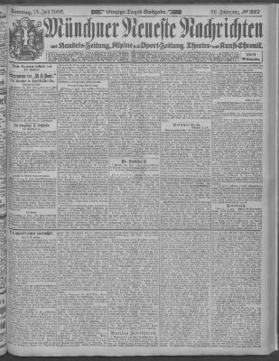 Münchner neueste Nachrichten Sonntag 15. Juli 1906