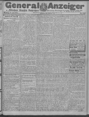 Münchner neueste Nachrichten Montag 23. Juli 1906