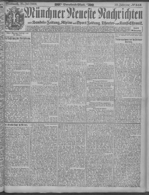 Münchner neueste Nachrichten Mittwoch 25. Juli 1906