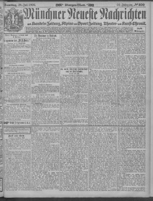 Münchner neueste Nachrichten Samstag 28. Juli 1906