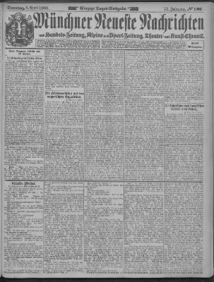 Münchner neueste Nachrichten Sonntag 8. April 1906