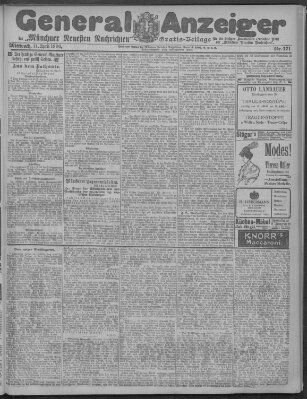 Münchner neueste Nachrichten Mittwoch 11. April 1906