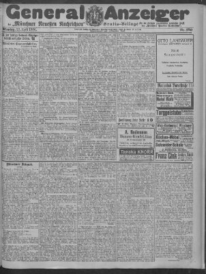 Münchner neueste Nachrichten Montag 23. April 1906