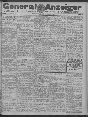 Münchner neueste Nachrichten Freitag 27. April 1906