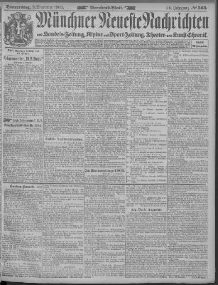 Münchner neueste Nachrichten Donnerstag 3. Dezember 1903