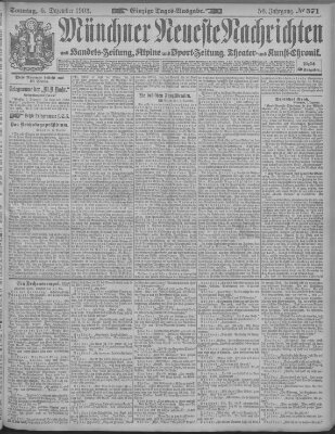 Münchner neueste Nachrichten Sonntag 6. Dezember 1903