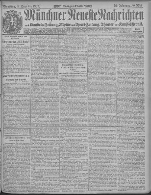 Münchner neueste Nachrichten Dienstag 8. Dezember 1903