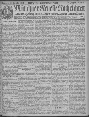 Münchner neueste Nachrichten Sonntag 13. Dezember 1903