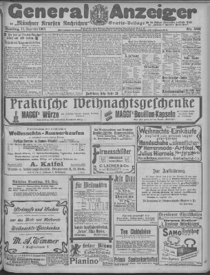 Münchner neueste Nachrichten Dienstag 15. Dezember 1903