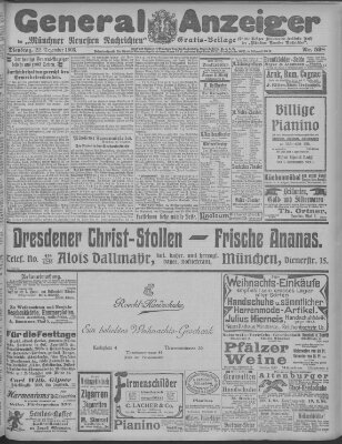 Münchner neueste Nachrichten Dienstag 22. Dezember 1903