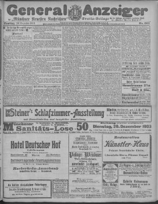 Münchner neueste Nachrichten Samstag 26. Dezember 1903