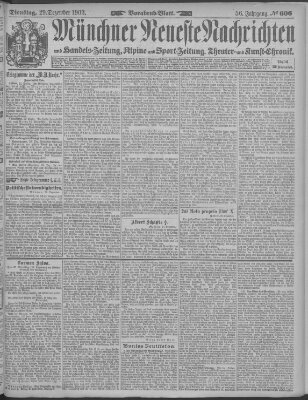 Münchner neueste Nachrichten Dienstag 29. Dezember 1903