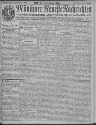 Münchner neueste Nachrichten Mittwoch 30. Dezember 1903